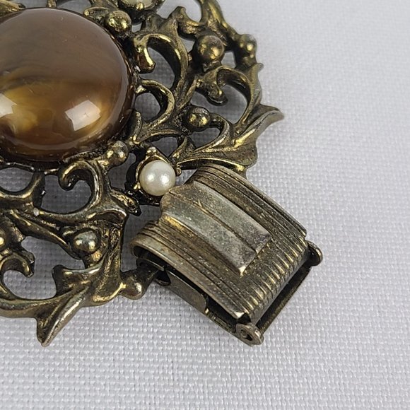 Vintage Bronze Tone Statement Link Bracelet - Picture 4 of 6